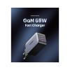 Зарядний пристрій Ugreen 3xUSB 65W GaN (2хUSB-C+USB-A) CD244 Grey (10335) - Зображення 1