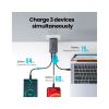 Зарядний пристрій Ugreen 3xUSB 65W GaN (2хUSB-C+USB-A) CD244 Grey (10335) - Зображення 2