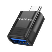 Перехідник BV18 USB to USB-C M USB3.0 Black BOROFONE (6941991104015)