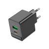 Зарядное устройство BOROFONE BAS14A Erudite 1xUSB-C PD20W + 1xUSB QC3.0 Black (6941991104947) - Изображение 1