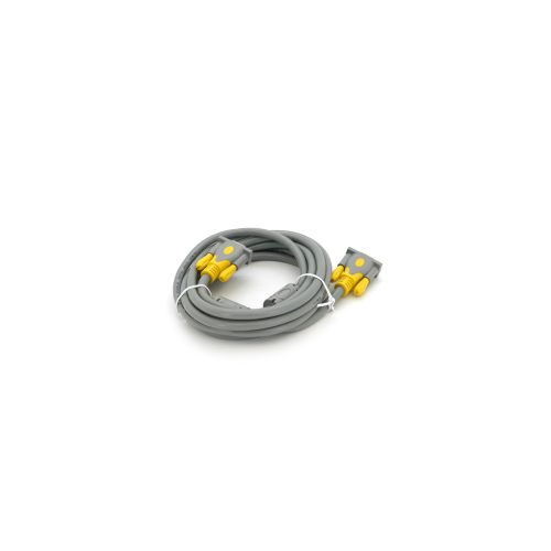 Кабель мультимедійний VGA M to VGA M 3.0m 1080P grey-yellow Merlion (YT-VGA(M)/(M)3+6GR-3m)