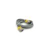 Кабель мультимедійний VGA M to VGA M 3.0m 1080P grey-yellow Merlion (YT-VGA(M)/(M)3+6GR-3m) - Зображення 1