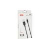 Дата кабель USB 2.0 AM to Micro 5P 1.0m 2.4A braided black XO (NB143-M1-BK) - Зображення 1