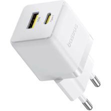 Зарядное устройство Baseus 1xUSB-C 30W + 1xUSB white (P1011160A213-00)
