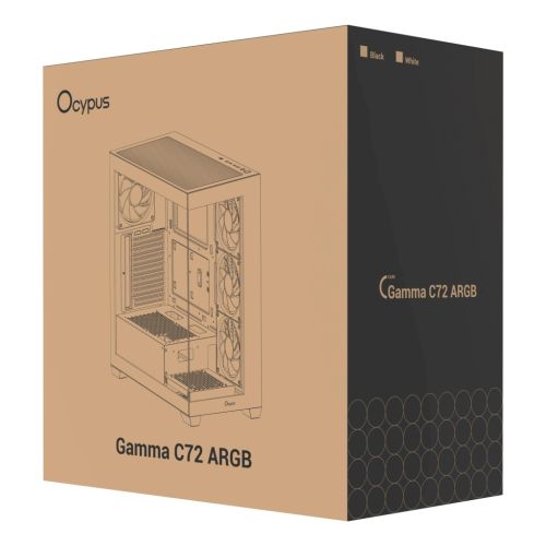 Корпус OCYPUS GAMMA C72 BK ARGB (GAMMA-C72-BKD400XX-GL)