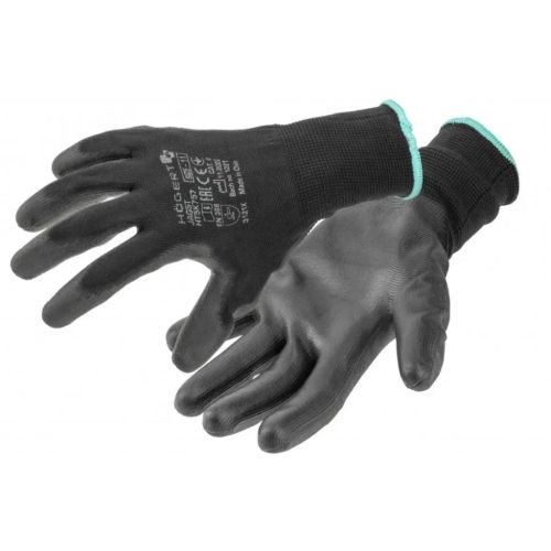 Захисні рукавиці Hoegert JAGST HT5K756-9 з поліуретановим покриттям чорні, 9 (HT5K756-9)