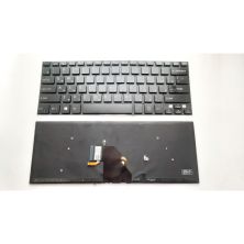 Клавиатура ноутбука Sony SVF14 (Fit 14 Series) черная без рамки подсветкой RU (A43789)