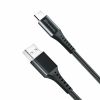Дата кабель USB 2.0 AM to Type-C 1.2m Black Grand-X (FC-12B) - Изображение 1