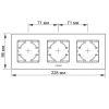 Рамка Videx BINERA шоколадний алюміній 3 поста (VF-BNFRA3H-CH) - Зображення 2