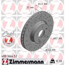 Тормозной диск ZIMMERMANN 400.3664.52