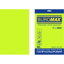 Бумага Buromax А4, 80g, NEON green, 20sh, EUROMAX (BM.2721520E-04)