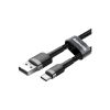 Дата кабель USB 3.1 AM to Type-C 0.5m 3A grey-black Baseus (CATKLF-AG1) - Зображення 1