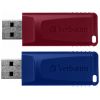 USB флеш накопитель Verbatim 2x32GB Store'n'Go Slider Red/Blue USB 2.0 (49327) - Изображение 2