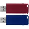 USB флеш накопитель Verbatim 2x32GB Store'n'Go Slider Red/Blue USB 2.0 (49327) - Изображение 3