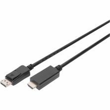 Кабель мультимедийный DisplayPort to HDMI 2.0m UHD 4K, M/M type A Digitus (AK-340303-020-S)