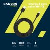 Дата кабель USB 2.0 AM to Lightning 1.0m MFI black Canyon (CNS-MFIC12B) - Зображення 2