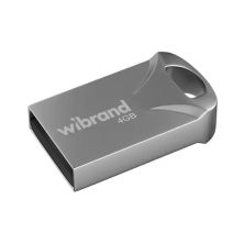 USB флеш накопичувач Wibrand 4GB Hawk Silver USB 2.0 (WI2.0/HA4M1S)