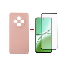 Чехол для мобильного телефона Dengos Oppo Reno 12 F/FS Soft + glass (Pink) (DG-KM-116)