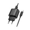Зарядное устройство HOCO C140A Smart USB QC3.0 + cable USB to USB-C Black (6942007627825) - Изображение 3