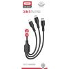 Дата кабель USB 2.0 AM to Lightning + Micro 5P + USB-C 3A black XO (CB-23U3-BK) Дата кабель USB 2.0 AM to Lightning + Micro 5P + USB-C 3A black XO (CB-23U3-BK) - Изображение 1