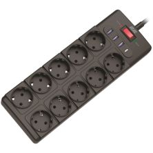 Мережевий фільтр живлення 2E 2E-SP10M3USBBK 10m (2E-SP10M3USBBK)