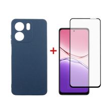 Чехол для мобильного телефона Dengos Oppo A5x Carbon+glass Blue (DG-KM-176)