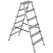 Драбина ELKOP cтремянка 6сх. верхя сходинка 1,41м, двостороння (DHR406)