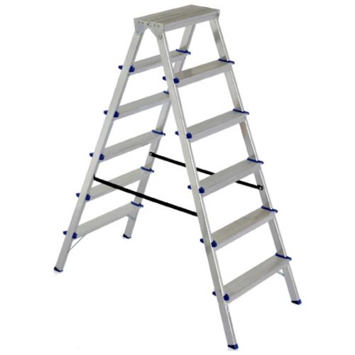 Драбина ELKOP cтремянка 6сх. верхя сходинка 1,41м, двостороння (DHR406)