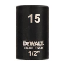 Торцевая головка DeWALT IMPACT ударная короткая, 1/2 х 15 мм, шестигранная (DT7533)