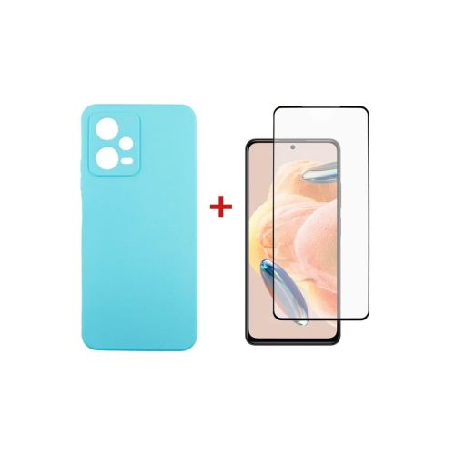 Чехол для мобильного телефона Dengos Xiaomi Redmi Note 12 Pro 5G Case + Glass (Ice blue) (DG-KM-85)