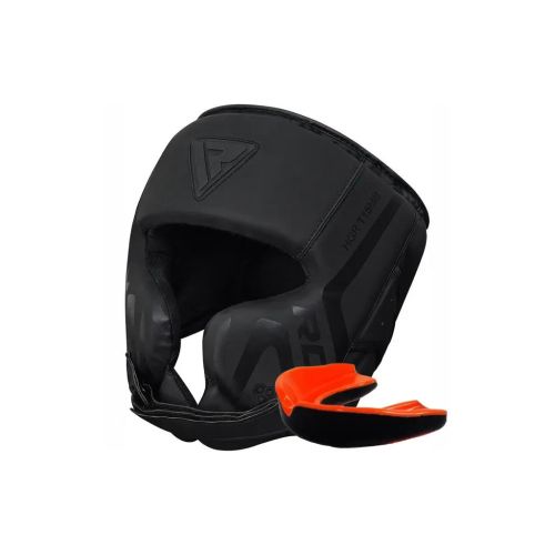 Боксерський шолом RDX T15 Noir Cheek Protector Matte Black L (HGR-T15MB-L)