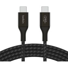 Дата кабель USB-C to USB-C 2.0m 240W Black Belkin (CAB015BT2MBK)