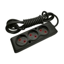 Мережевий подовжувач TECCO 5м 3 поста black (8681277843310)