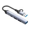 Концентратор ColorWay USB-A/USB-C 4-in-1 USB2.0х2/USB3.0/USB-C2.0 (CW-HUB06) - Изображение 1