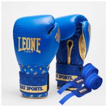 Боксерские перчатки Leone GN220 DNA Blue 16 унцій (GN220_Blue_16oz)