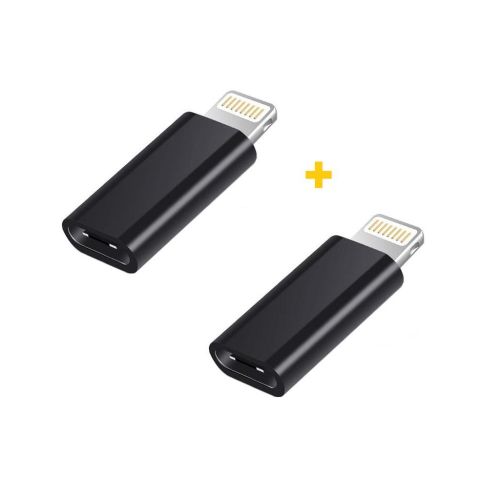 Переходник USB-C F to Lightning M 2PCS black XoKo (XK-AC015-BK2)