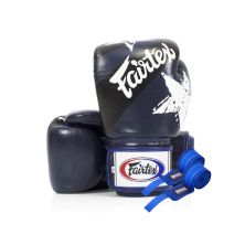 Боксерские перчатки Fairtex BGV1 Nation Print Blue 12 унцій (бинти в комплекті) (BGV1_Print_12oz_Blue)