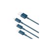 Дата кабель USB 2.0 AM to Lightning + Micro 5P + Type-C 1.5m 3.5A blue Baseus (CAMLTYS-03) - Зображення 2