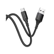 Дата кабель USB 2.0 AM to Micro 5P 1.0m 2.4A BX54 black BOROFONE (6931474745811)