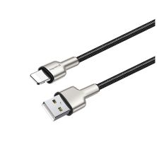Дата кабель USB 2.0 AM to Lightning 1.0m head metal black ColorWay (CW-CBUL046-BK)