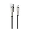 Дата кабель USB 2.0 AM to Lightning 1.0m head metal black ColorWay (CW-CBUL046-BK) - Изображение 3