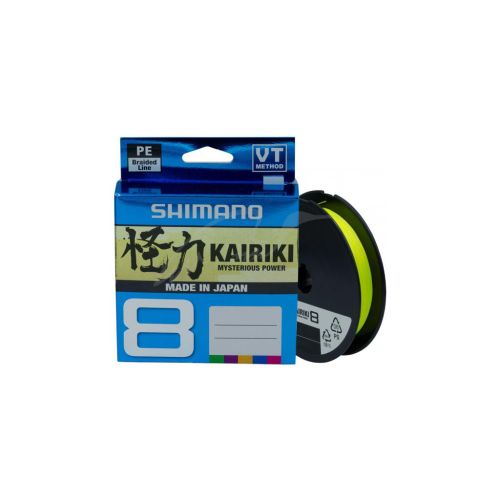 Шнур Shimano Kairiki 8 PE Yellow 150m 0.19mm 12.0kg (59WPLA58R34)