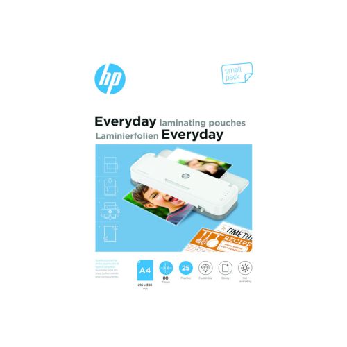 Пленка для ламинирования HP Everyday Laminating Pouches, A4, 80 Mic, 216 x 303, 25 pcs (9153) (838139)