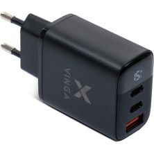 Зарядное устройство Vinga 2xUSB-C PD30W + USB-A QC30W Display 30W Max (VCR30ACCDB)