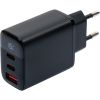 Зарядное устройство Vinga 2xUSB-C PD30W + USB-A QC30W Display 30W Max (VCR30ACCDB) - Изображение 1