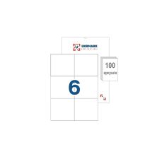Этикетка самоклеящаяся UKRMARK A4-06-WT, 6 на листьях, 99мм х 105 мм, 100 листов (900685)