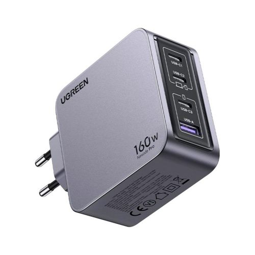 Зарядное устройство Ugreen 4xUSB 160W (3xUSB-C + USB-A) Gan Nexode Pro X763 (25877)