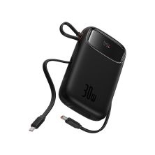 Батарея універсальна Baseus QPow2 20000mAh 30W, with 2*Type-C Cable, Black (P10055009113-00)