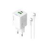 Зарядний пристрій ColorWay GaN Mini 35W PD Port PPS USB (Type-C PD + USB QC4.0) cable Type-C (CW-CHS055PDC-WT) - Зображення 1