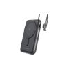 Батарея універсальна Choetech Magnetic Wireless 10000mAh 20W, PD, Qi-15W, USB-C In/Out, build-in cabel, Black (B735-CCBK) - Зображення 1